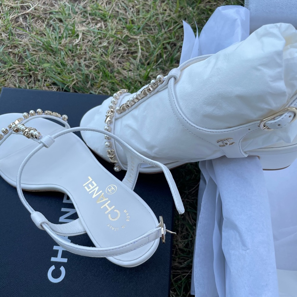 CHANEL SANDALS 2.4IN (mm) HEEL HEIGHT